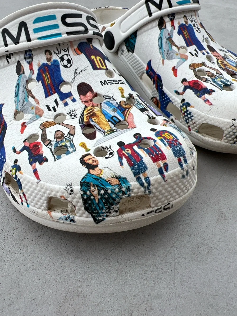 Lionel Messi Football Soccer Sport Clogs Shoes Youth Size 4 5